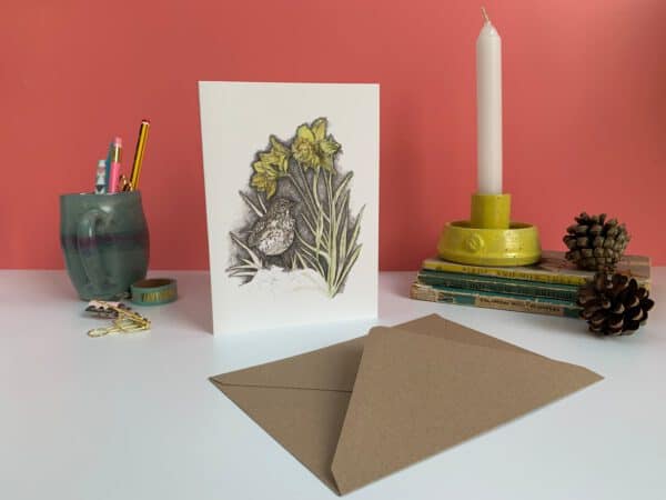 Songthrush and Sunlit Daffodils - Image 4