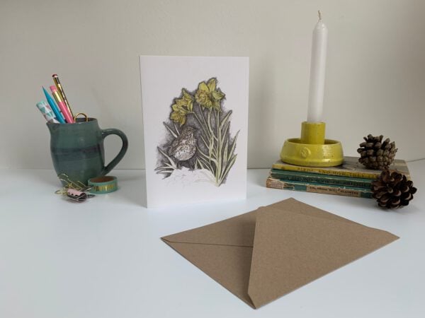Songthrush and Sunlit Daffodils - Image 2