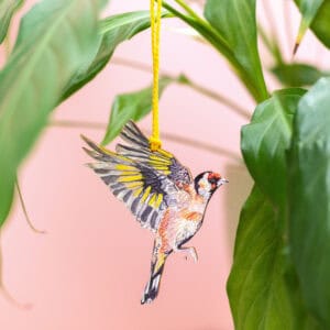 JOYOUS GOLDFINCH Birdie In Flight Decoration