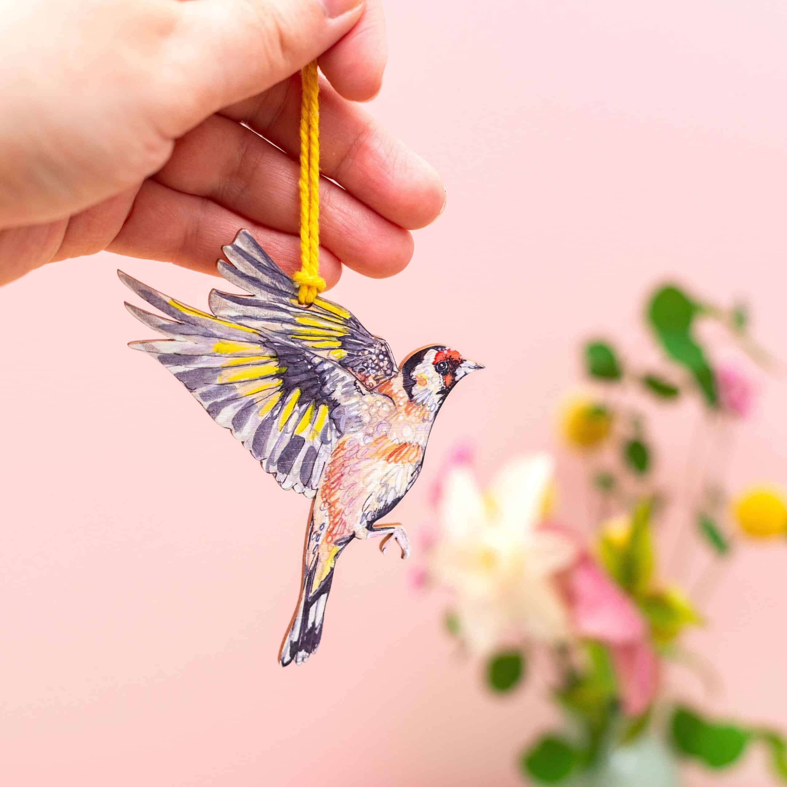 JOYOUS GOLDFINCH Birdie In Flight Decoration - Image 2