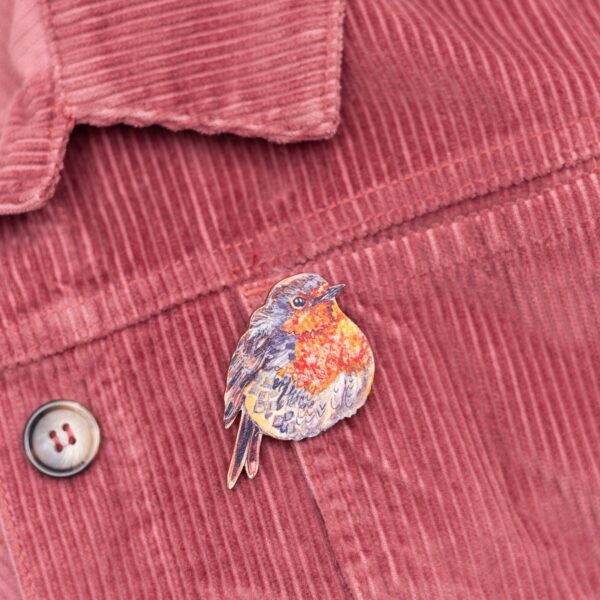 Blushing Robin Brooch - Image 4