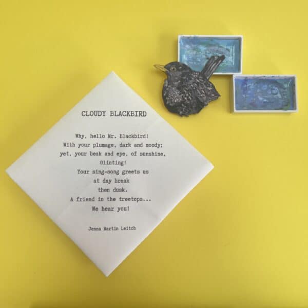 Cloudy Blackbird Brooch - Image 5