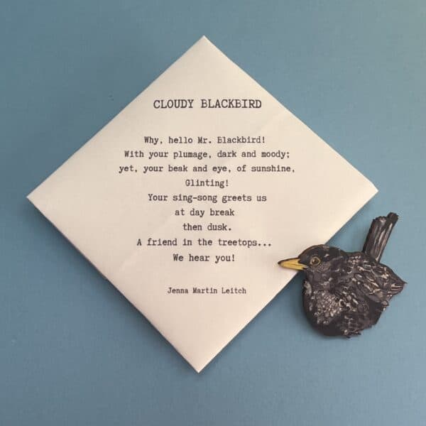 Cloudy Blackbird Brooch - Image 9