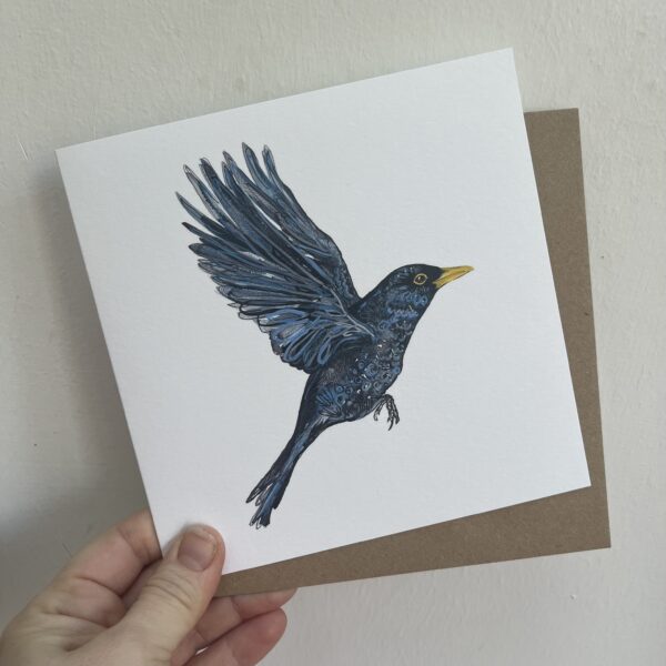 Bright Eyed Blackbird Card - Image 4