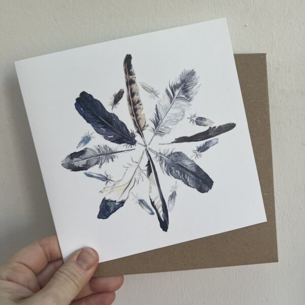 Snowflake Feathers Blank Artists Card - Image 6