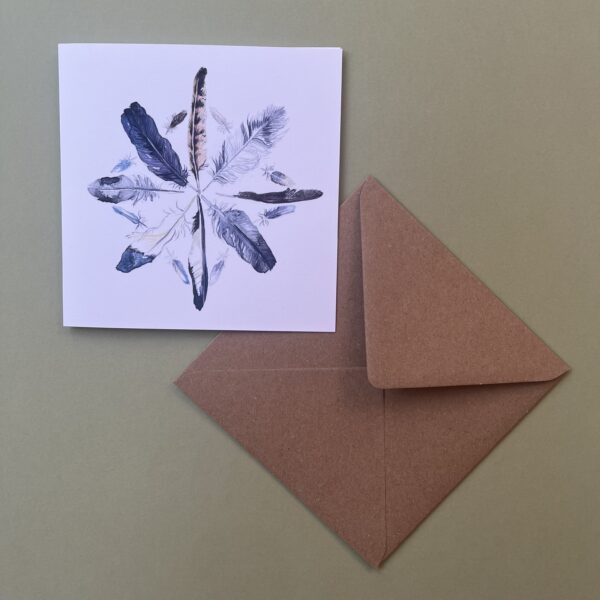 Snowflake Feathers Blank Artists Card - Image 5