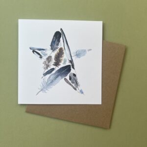 Starry Feathers Blank Artists Card