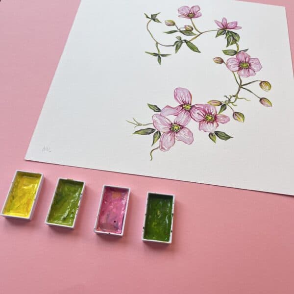 Clematis In Bloom Fine Art Giclée Print - Image 6