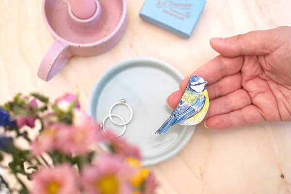 A Hopeful Soul (Bluetit) Brooch