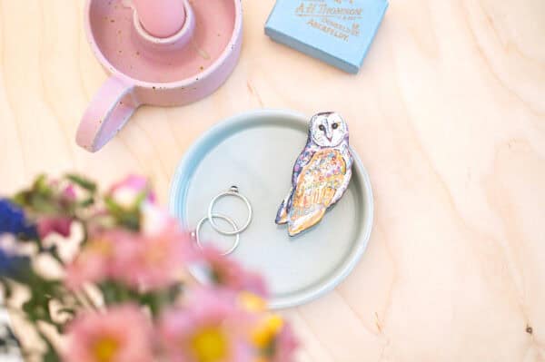 Wide Eyed Wonder (Barn Owl) Brooch