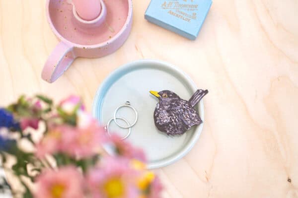 Cloudy Blackbird Brooch - Image 12