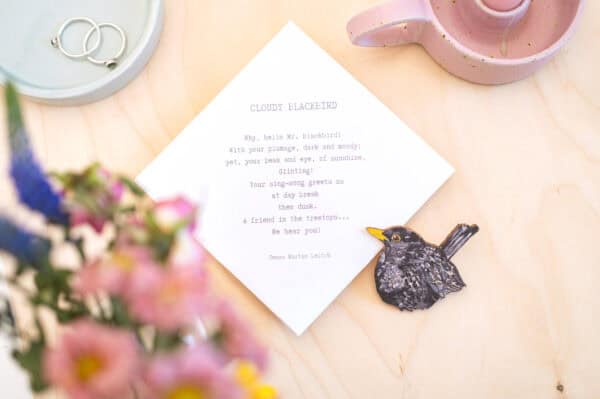 Cloudy Blackbird Brooch - Image 10
