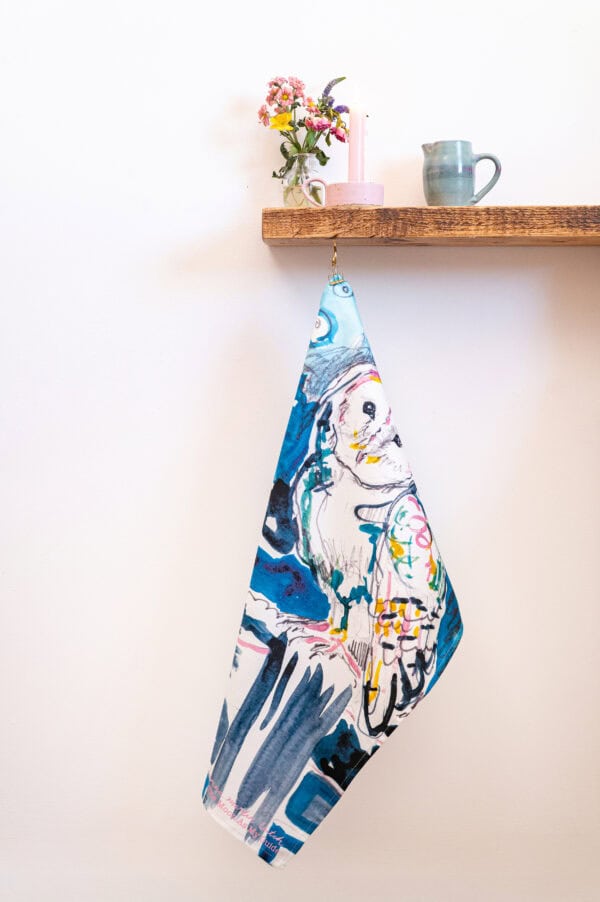 MOON AS MY GUIDE organic cotton Tea Towel - Image 3