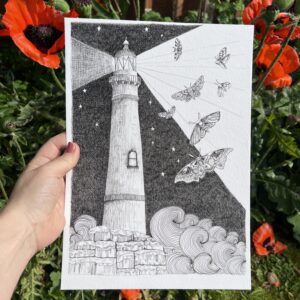 Taigh-Solais (Lighthouse and Moths)