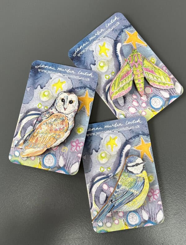 Wide Eyed Wonder (Barn Owl) Brooch - Image 2