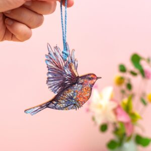 Love Robin Birdie In Flight Decoration