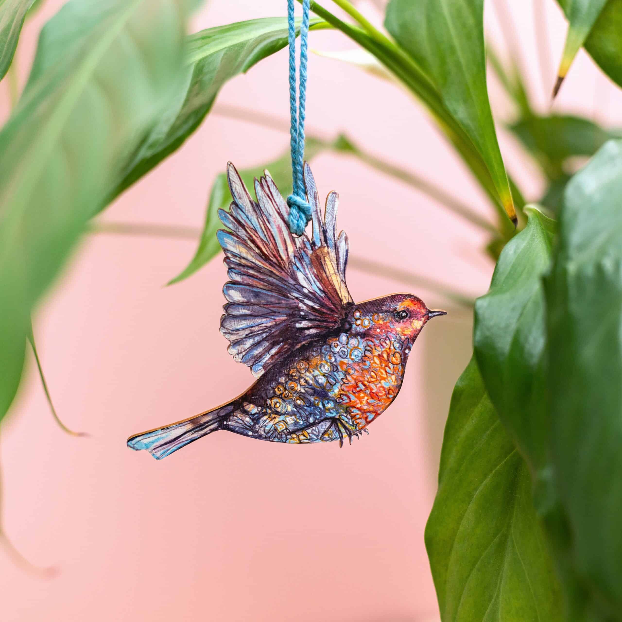 Love Robin Birdie In Flight Decoration - Image 2