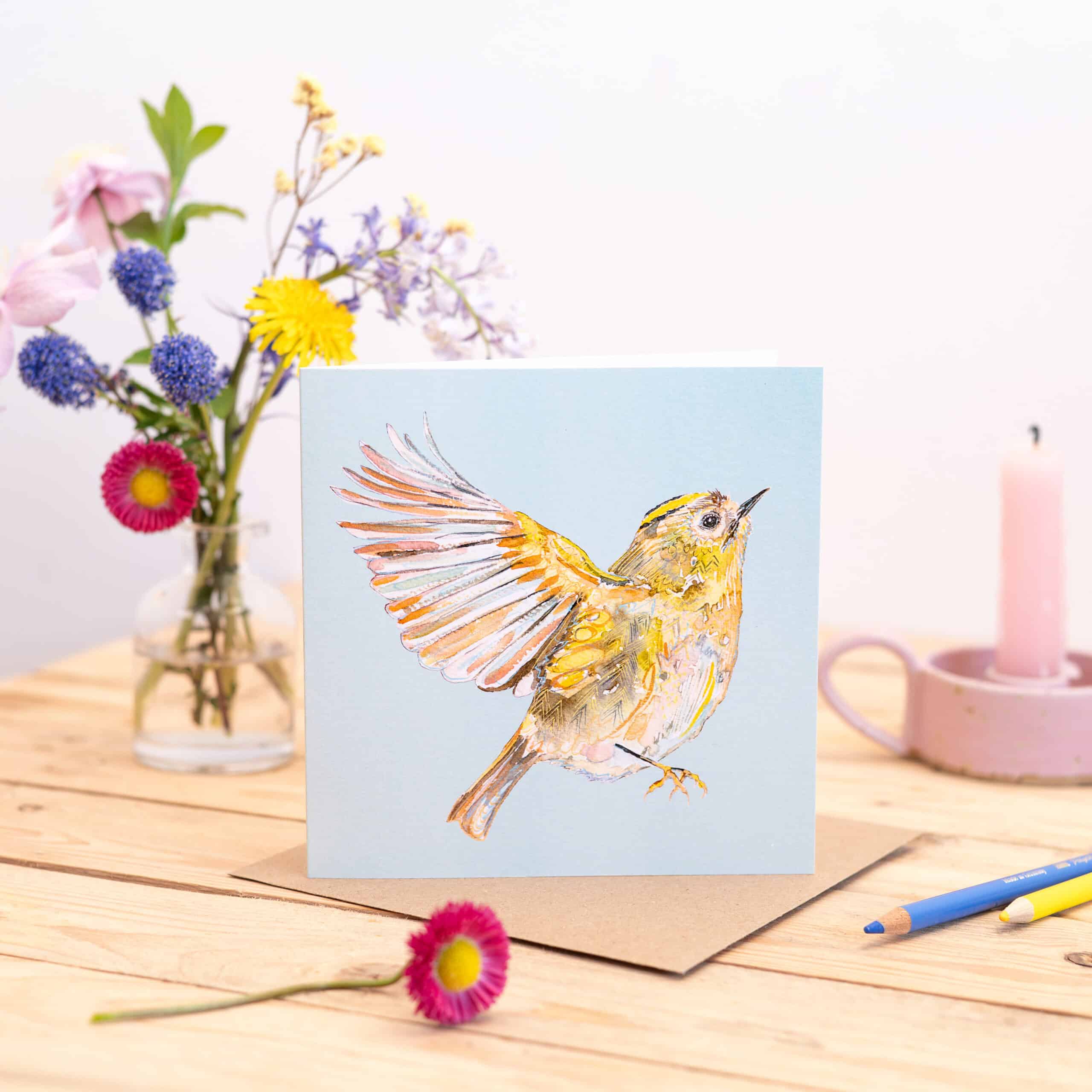 Goldcrest Greetings Card