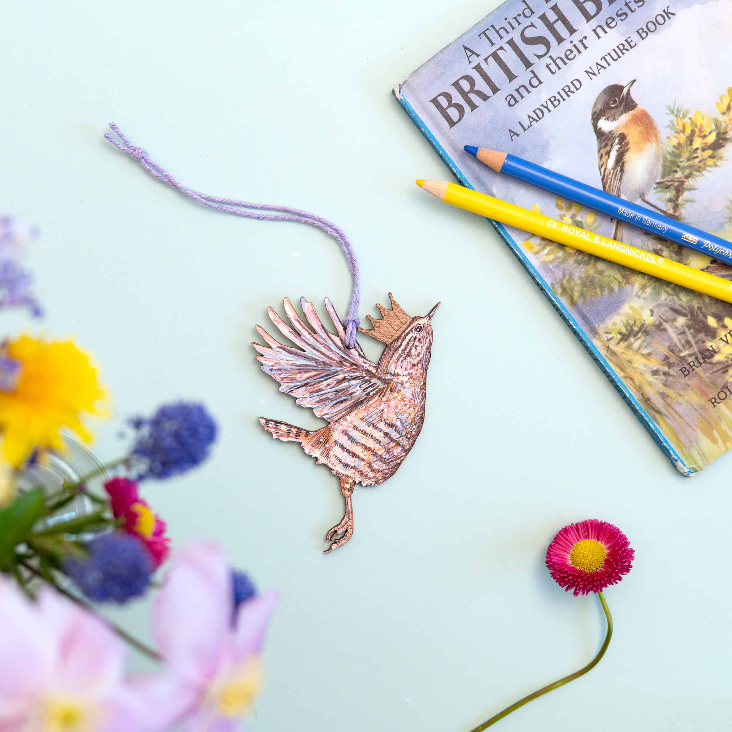 King of Birds (Wren in flight) Greetings Card - Image 4