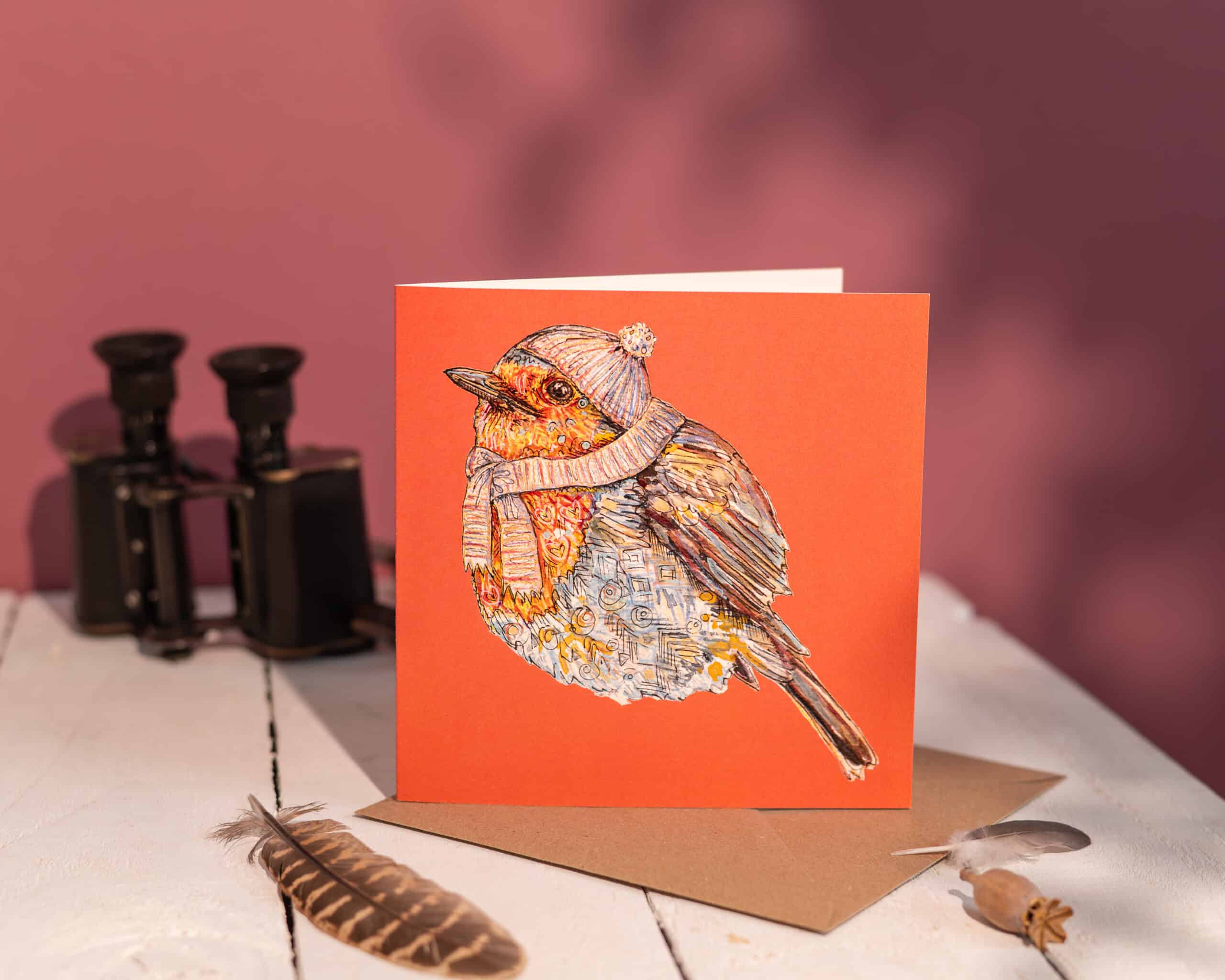 Bobble Robin Greetings Card - Image 7