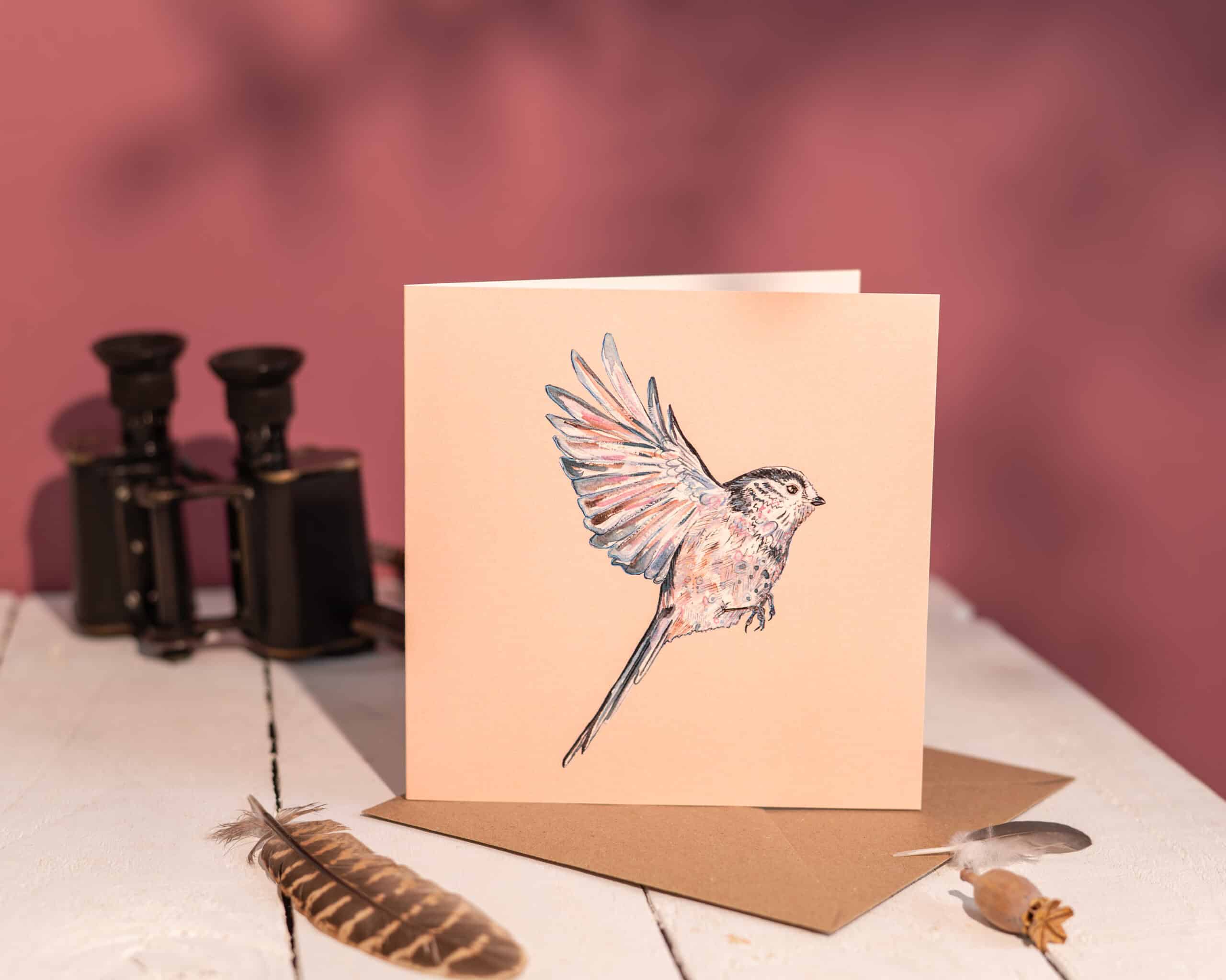 Long-tailed tit Greetings Card - Image 6