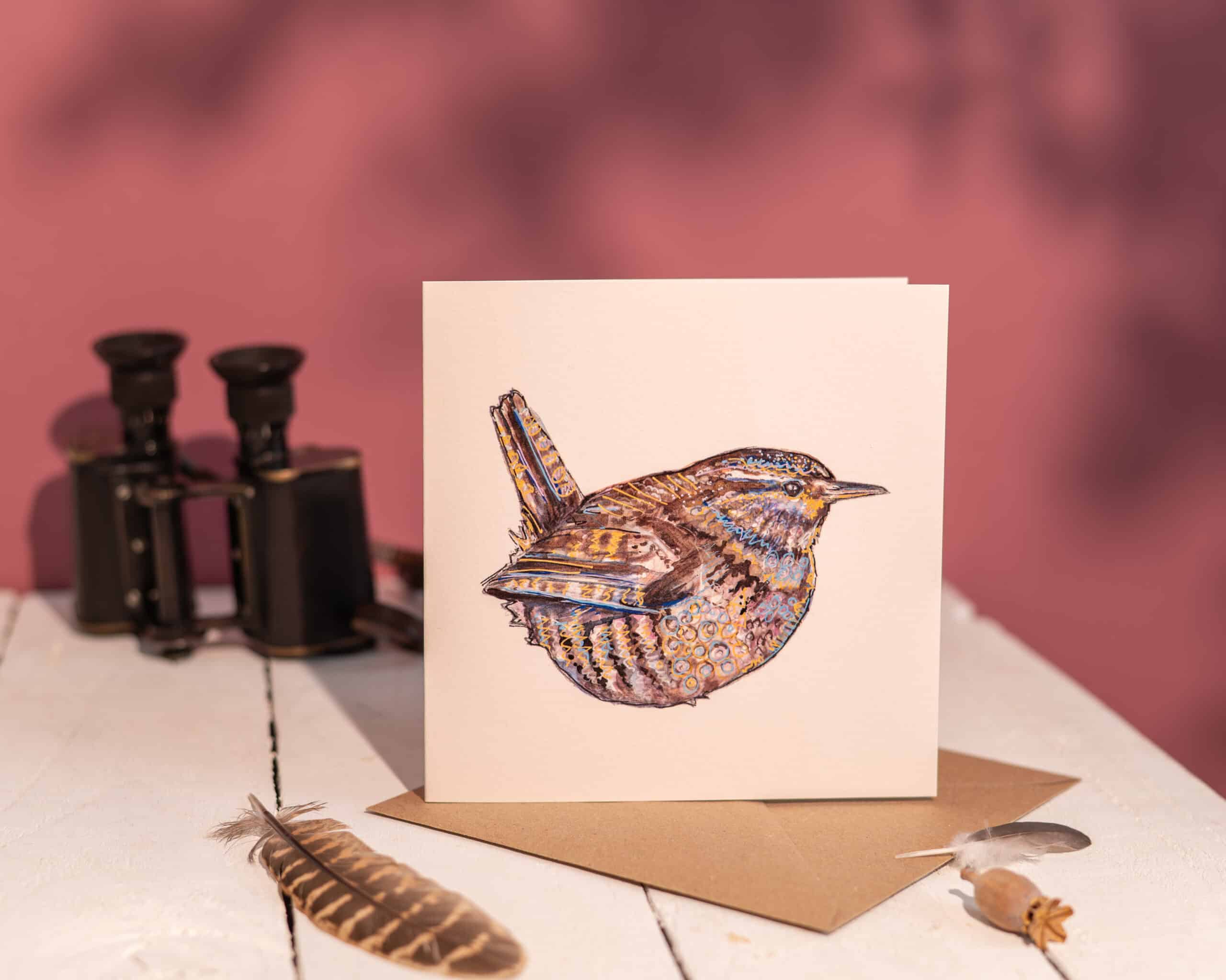 Chiming Wren Greetings Card