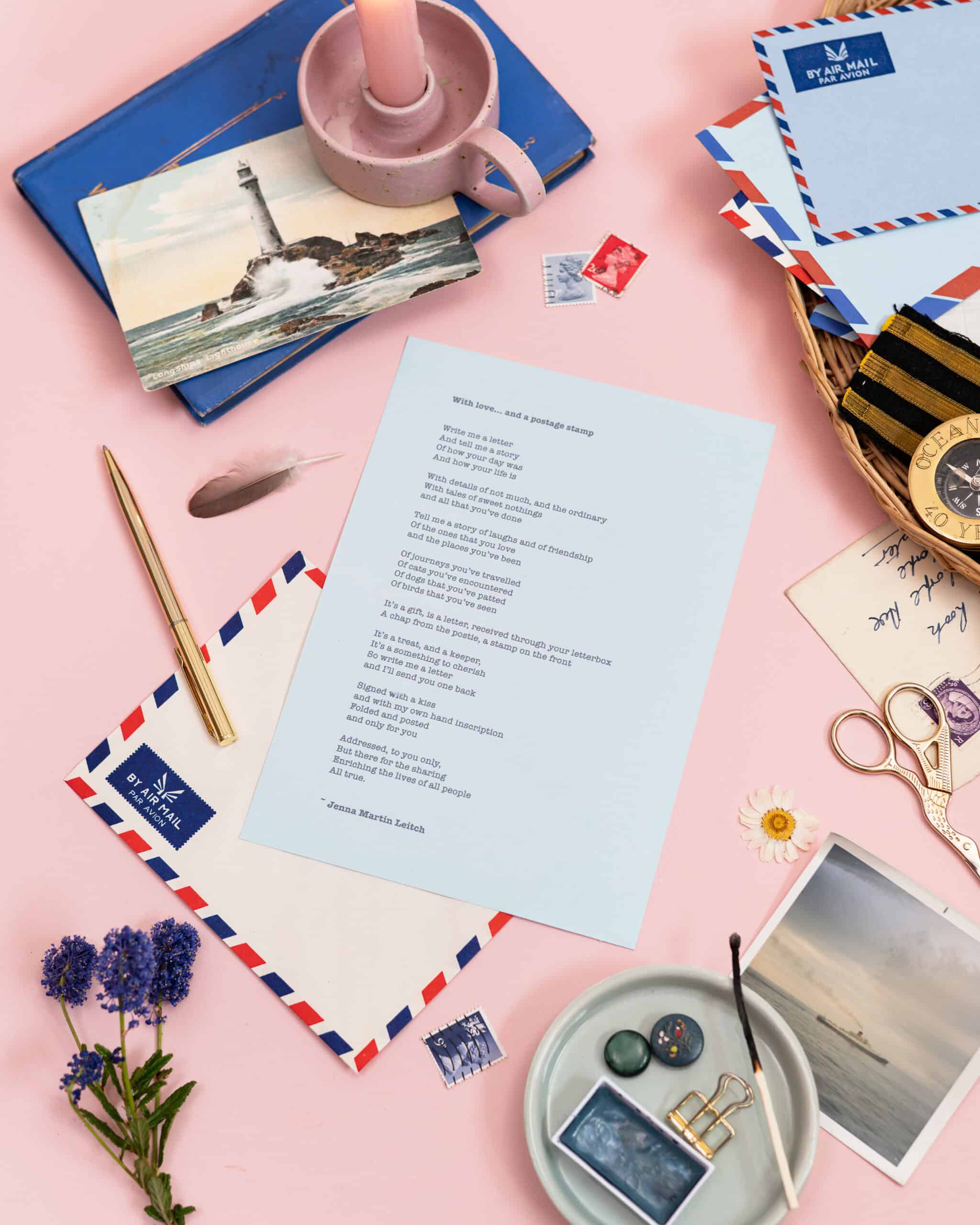 "With love... and a postage stamp" Printed Poem - Image 2