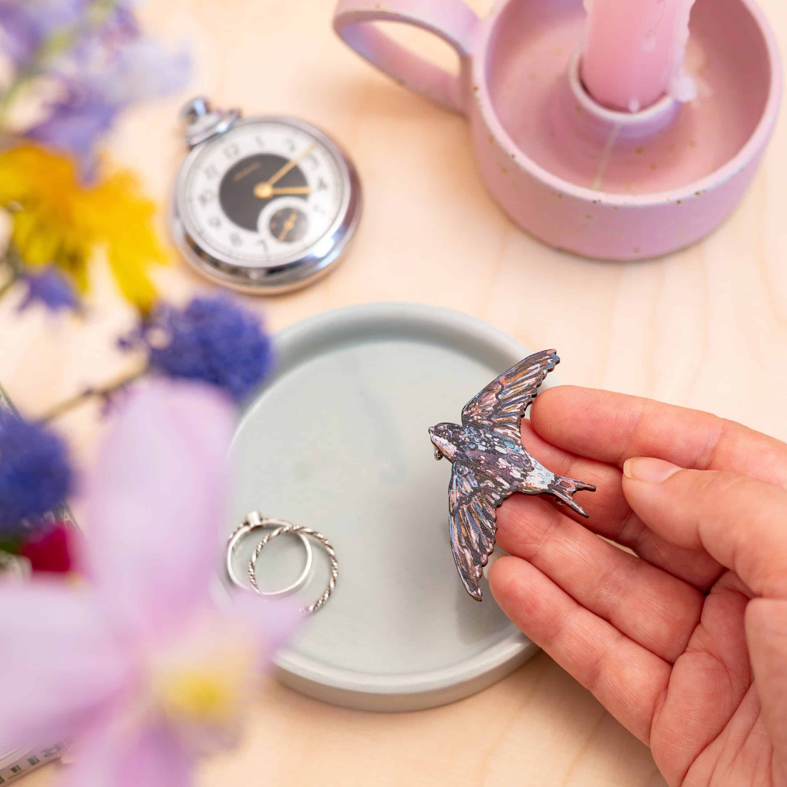 House Martin Brooch