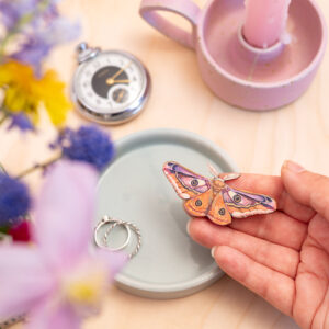 Emperor Moth Brooch